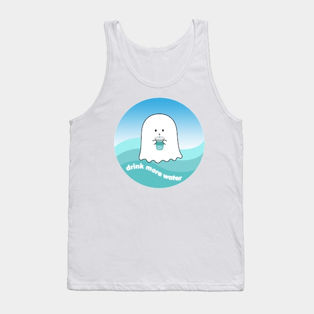 Gordie the Ghost (drink more water) | by queenie's cards Tank Top by queenie's cards